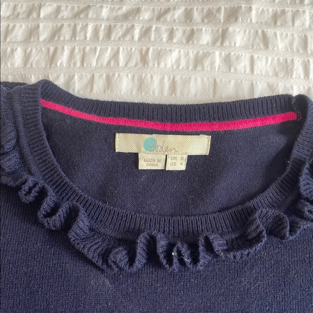 Boden Navy Crew Neck Sweater - Picture 3 of 7